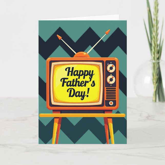 Vintage Screen Fathers Day Card (Front)