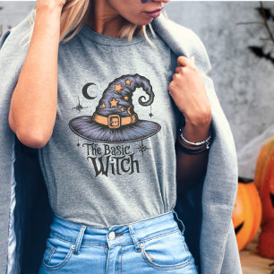 Vintage Script Basic Witch Halloween Costume Women T-Shirt