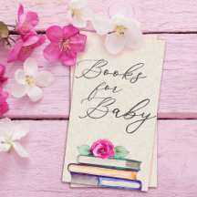 Vintage Script Floral Watercolor Books for Baby