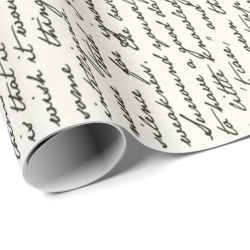 Vintage Script Handwriting Specialty Gift Wrap