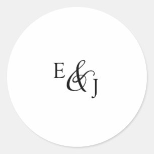 Vintage Script Monogram Wedding Envelope Seals