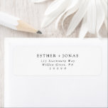Vintage Script Return Address Label<br><div class="desc">These vintage script return address labels are perfect for a minimalist wedding. The romantic black and white design features unique whimsical typography with simple bohemian style. Customizable in any color. Keep the design minimal and elegant, as is, or personalize it by adding your own graphics and artwork. These labels can...</div>