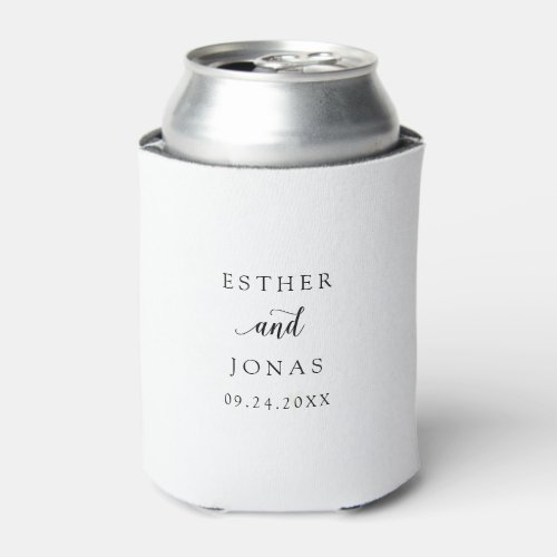 Vintage Script Wedding Favor Can Cooler