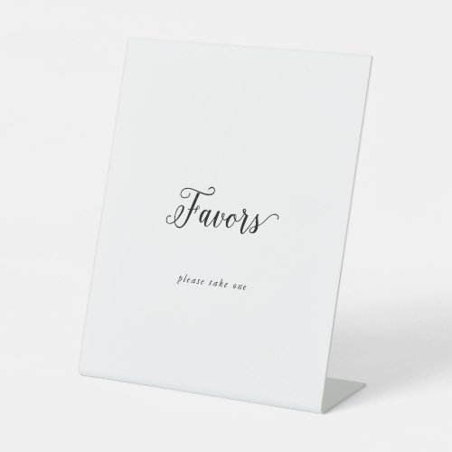 Vintage Script Wedding Favors Pedestal Sign