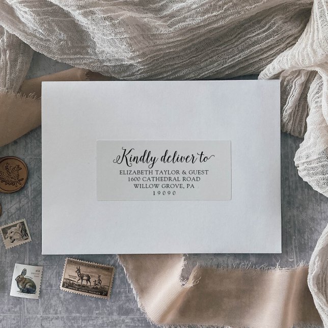 Vintage Script Wedding Guest Address Labels (Creator Uploaded)