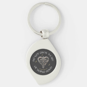 Vintage Scripture Celtic Cross in Heart Keychain