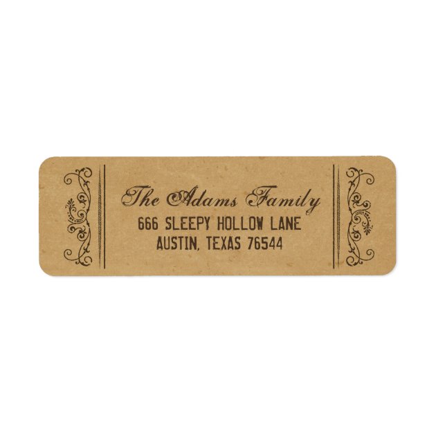 Spooky Bats Halloween Return Address Label - OnlineLabels