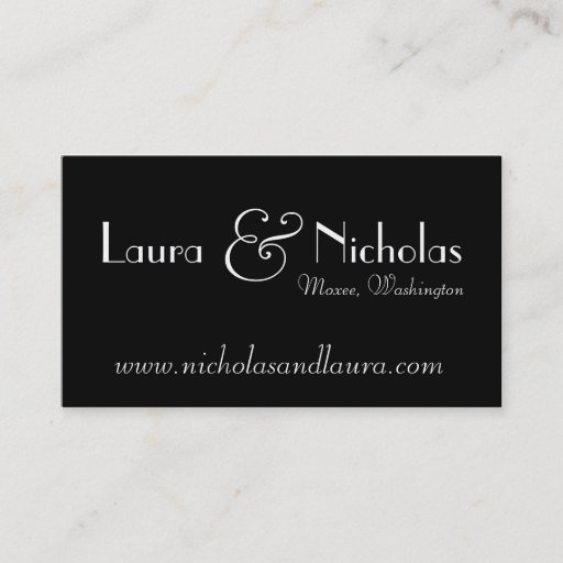 Customizable Vintage Scroll Monogram Black &amp; White Website Card Business Card Templates