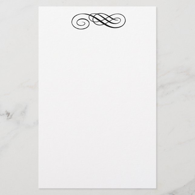Vintage scroll stationary stationery (Front)