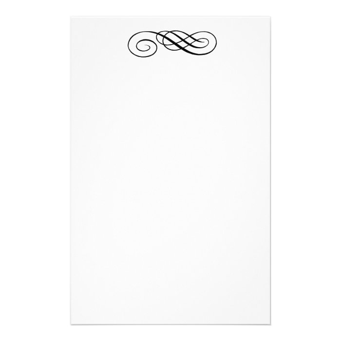 Vintage scroll stationary stationery | Zazzle