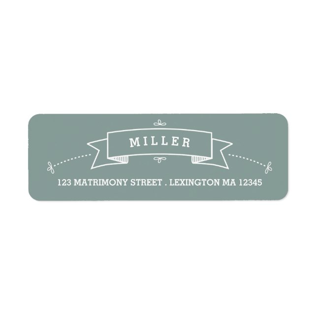 Vintage Scroll Wedding Address Label (Front)