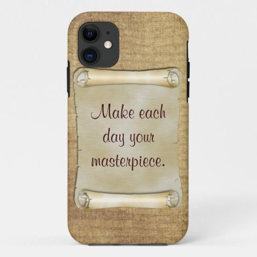 vintage scroll with wisdom iPhone 11 case