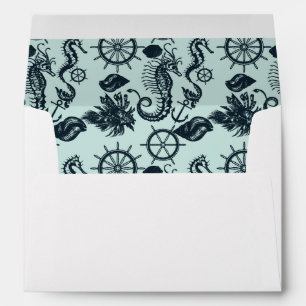 Vintage Sea Animal Pattern Envelope