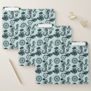 Vintage Sea Animal Pattern File Folder