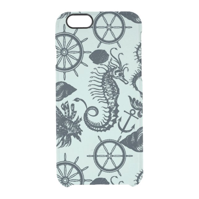 Vintage Sea Animal Pattern Uncommon iPhone Case (Back)