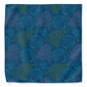 Vintage Sea Pattern Bandana