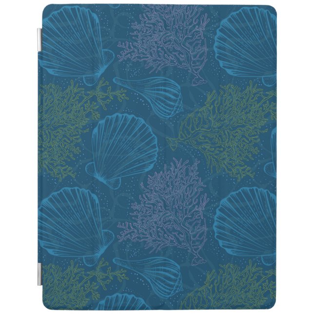 Vintage Sea Pattern iPad Smart Cover (Front)