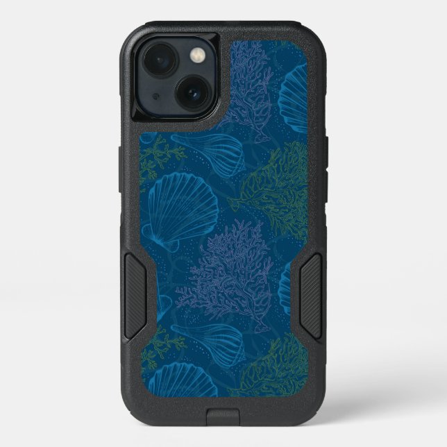 Vintage Sea Pattern Otterbox iPhone Case (Back)
