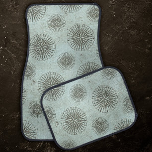 Vintage Sea Shanty   Steampunk Compass Ephemera Car Floor Mat