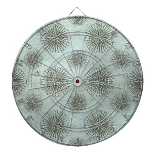 Vintage Sea Shanty  Steampunk Compass Ephemera Dart Board