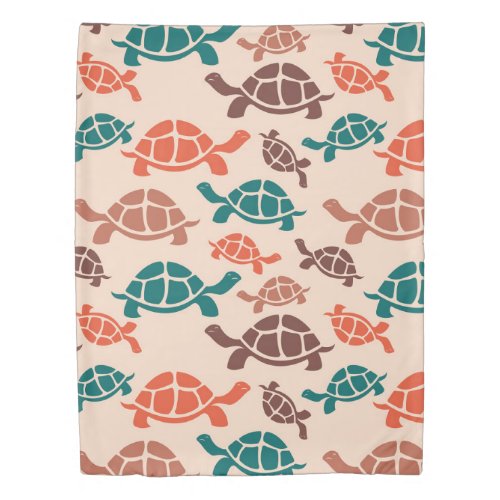 Vintage Sea Turtle Duvet Cover