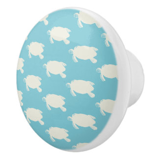 Vintage Sea Turtle Pattern Ceramic Knob