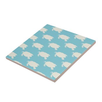 Vintage Sea Turtle Pattern Ceramic Tile by SimplyChicHome at Zazzle
