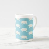 Vintage Sea Turtle Pattern Tea Cup