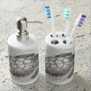 Sea Turtle Bath Accessory Sets Zazzle Vintage Sea Turtle Personalized Marine Turtles Bathroom Set