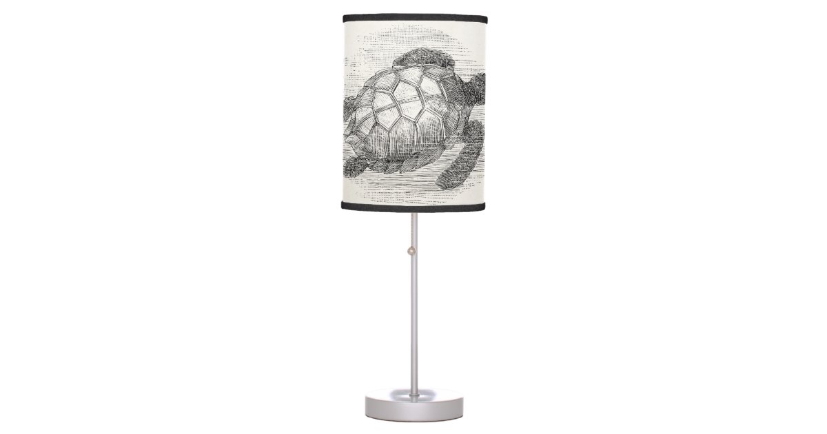 Vintage Sea Turtle Personalized Marine, Sea Turtle Table Lamp
