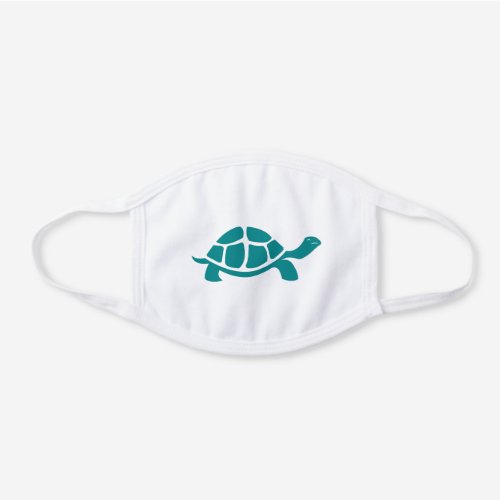 Vintage Sea Turtle White Cotton Face Mask