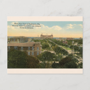 Vintage Seabreeze Florida Clarendon Hotel Postcard