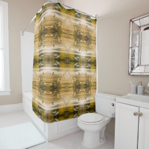 Vintage seagulls in flight XL-size pattern Shower Curtain