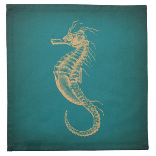 Vintage Seahorse Nautical Ocean Art Sea Horse Cloth Napkin