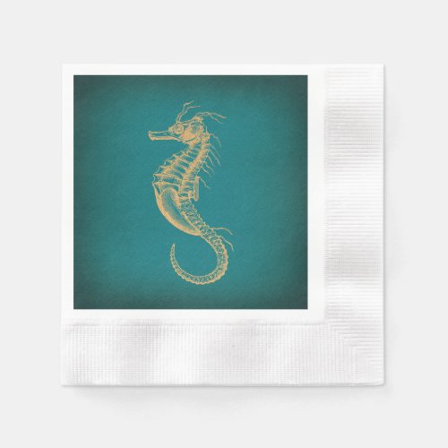 Vintage Seahorse Nautical Ocean Art Sea Horse Napkins