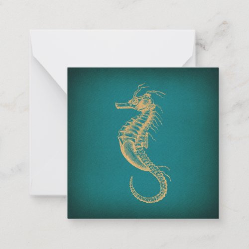 Vintage Seahorse Nautical Ocean Art Sea Horse Note Card