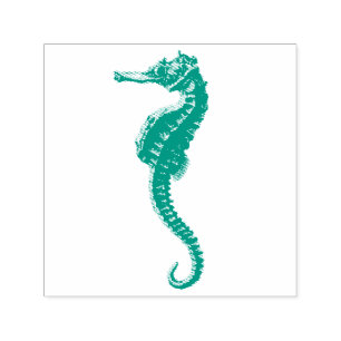 VINTAGE SEAHORSE RUBBER STAMP