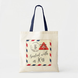 Vintage Sealed with a Kiss Tote Bag