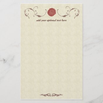 Vintage Sealing Wax Stationery by kathysprettythings at Zazzle