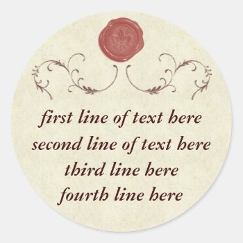 Vintage Sealing Wax Sticker by kathysprettythings at Zazzle