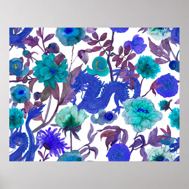 vintage seamless asian traditional patterns. Japan Poster | Zazzle