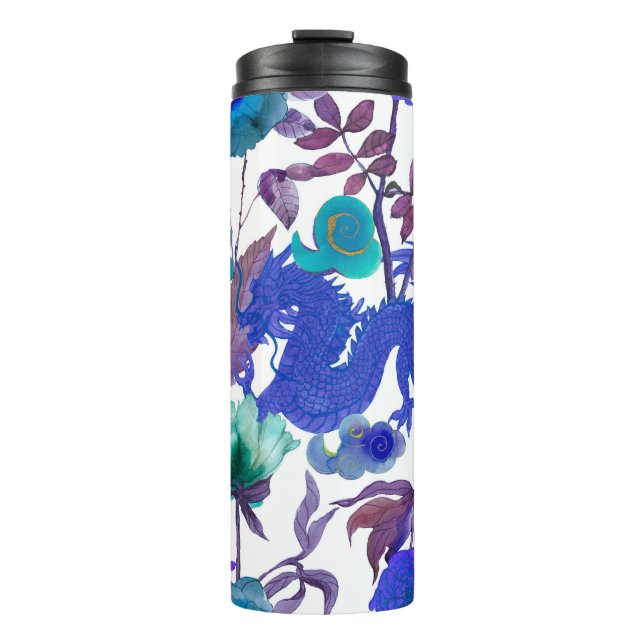 vintage seamless asian traditional patterns. Japan Thermal Tumbler (Front)