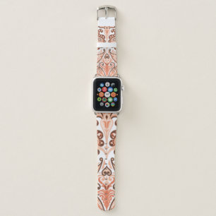 Vintage seamless colorful pattern in paisley style apple watch band