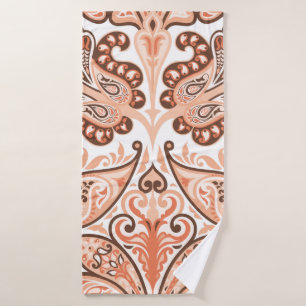 Vintage seamless colorful pattern in paisley style bath towel