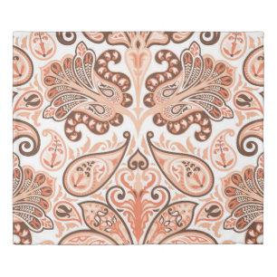 Vintage seamless colorful pattern in paisley style duvet cover