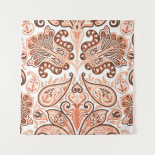 Vintage seamless colorful pattern in paisley style tapestry