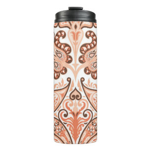 Vintage seamless colorful pattern in paisley style thermal tumbler