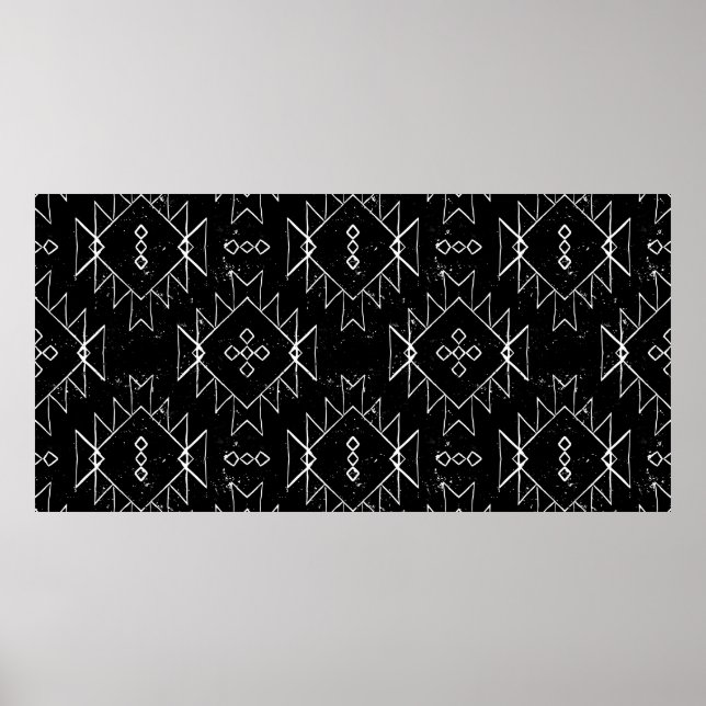 Vintage seamless ethnic pattern with american indi poster (Front)