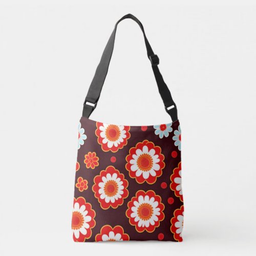 vintage seamless floral pattern Crossbody Bags