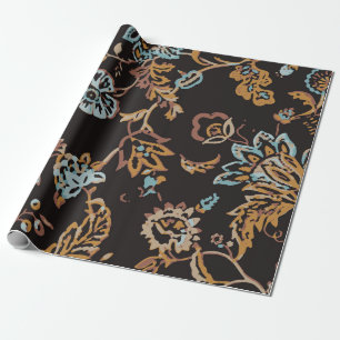 Vintage Seamless Floral Pattern. Hand Drawn Textur Wrapping Paper